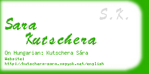 sara kutschera business card